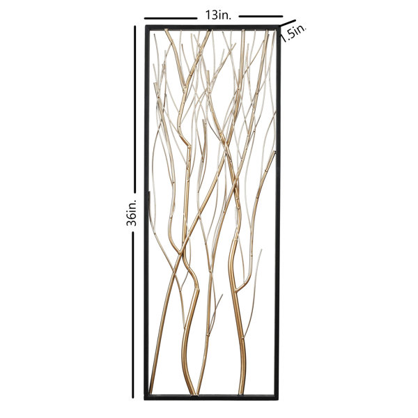 Oliver Gold Metal Branch Wall Decor Set & Reviews Wayfair